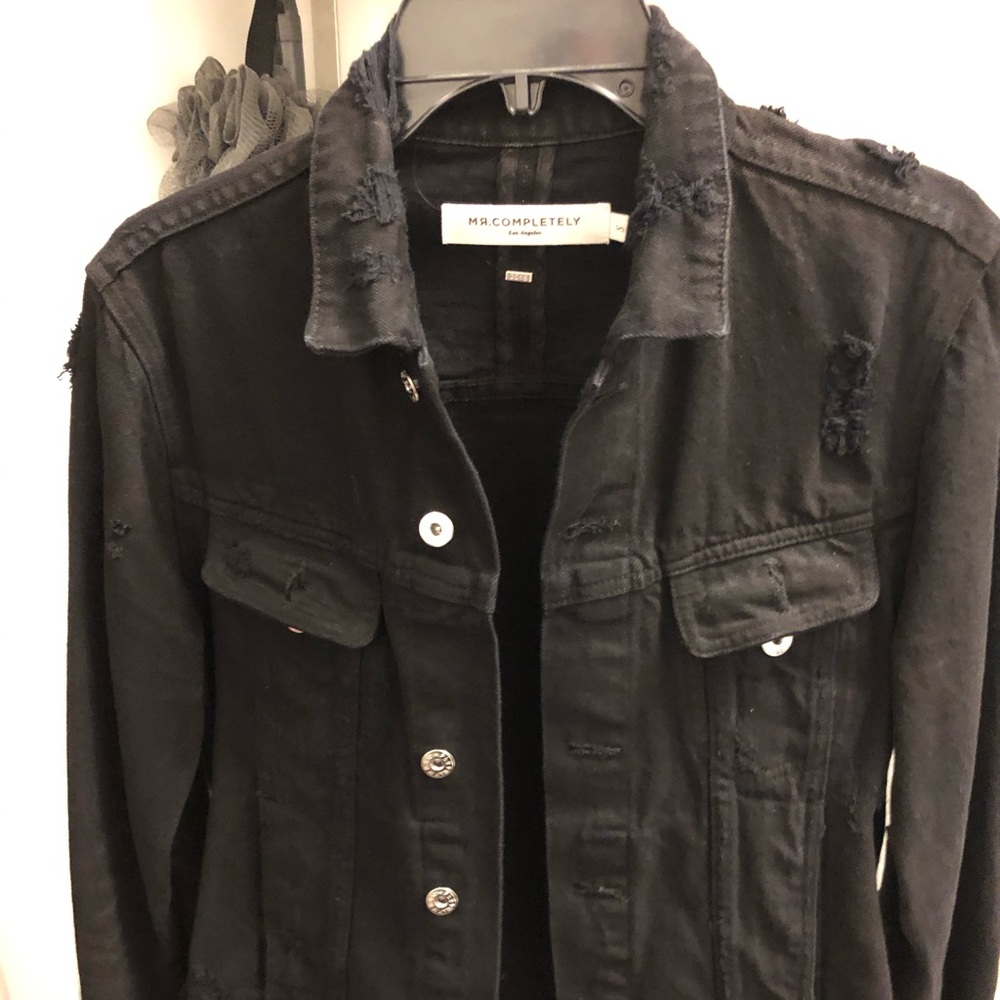 Mr. Completely ripped denim jacket rare